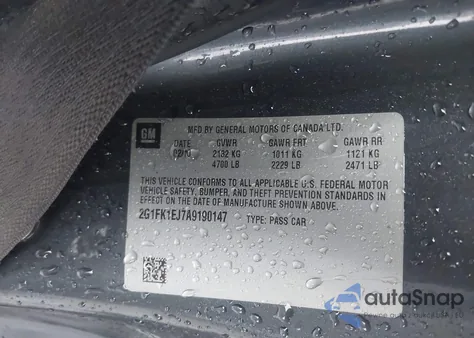 2010 Chevrolet Camaro 2Ss из США, поврежденный, VIN 2G1FK1EJ7A9190147